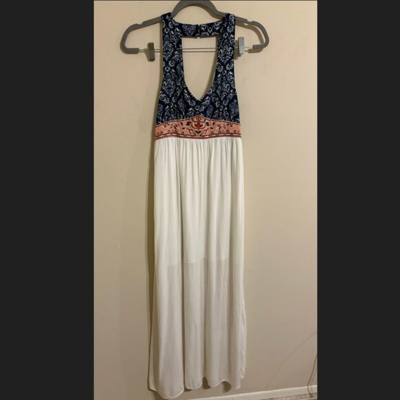 Flying Tomato Boho Embroidered Top Maxi Dress Women's Size S - Picture 1 of 4
